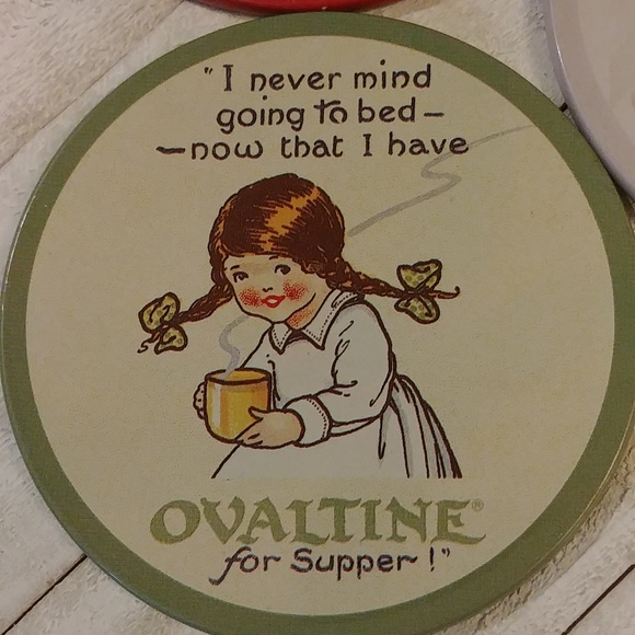 🎉2/$16 Vintage Ovaltine Coasters Set of 3 From England - Picture 3 of 5